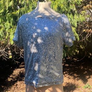Silver Sequin Women's Top